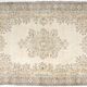 Tapis en laine antique Oushak anatolien