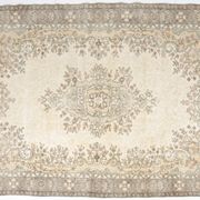 Tapis en laine antique Oushak anatolien