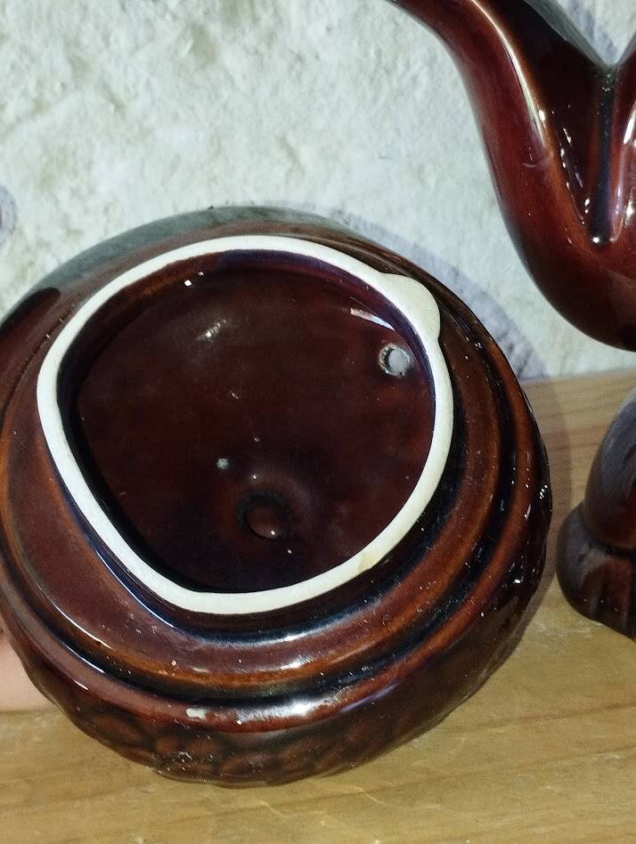 Vintage figurative teapot dog detective – English ceramic – 1960s