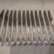 12 silver-plated metal table knives St Medard rocaille Florian