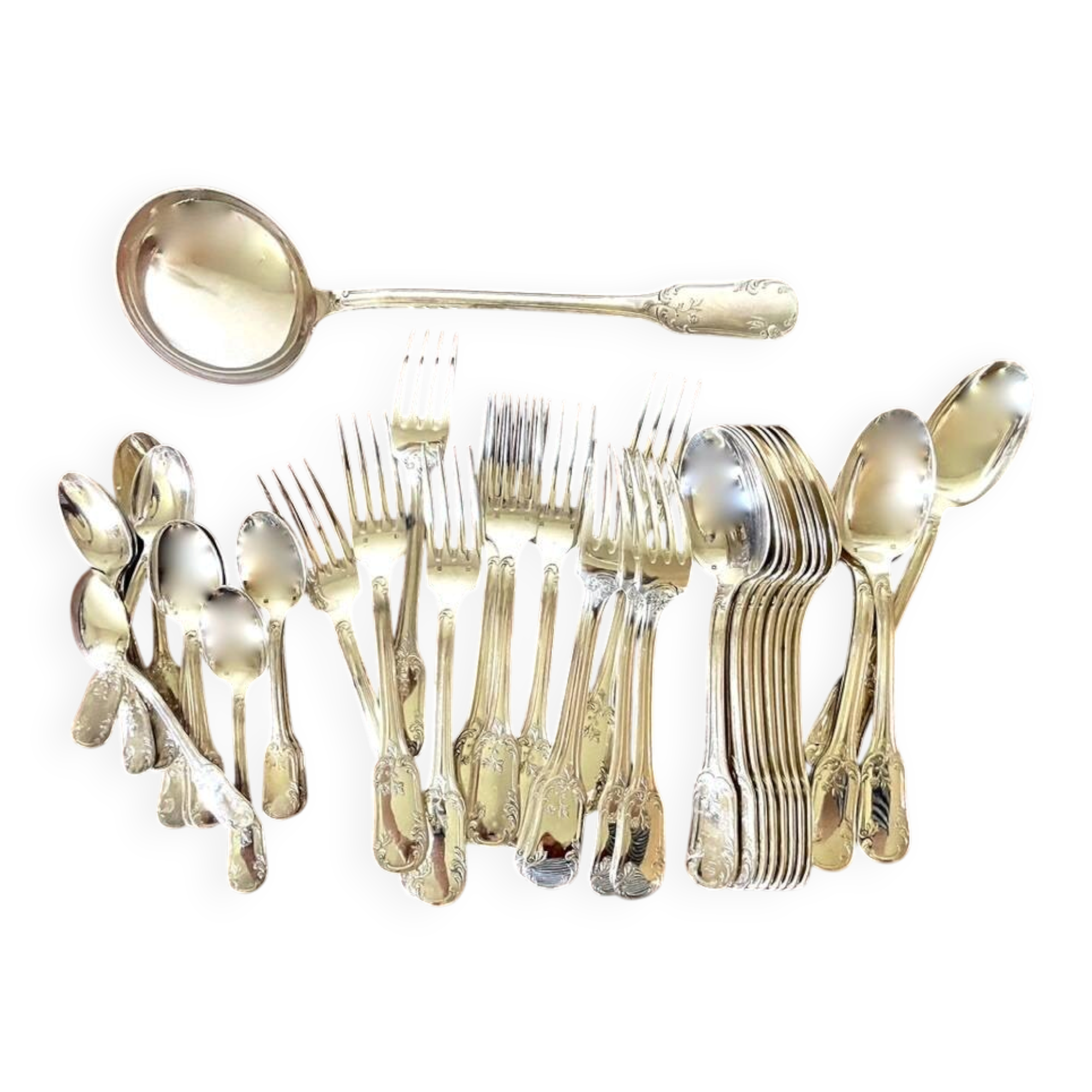 36-piece silver-plated cutlery set