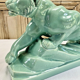 Cracked lioness sculpture art deco 1930 signed odyv