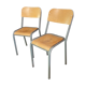 Suite de 4 chaises d'écoliers