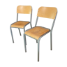 Suite de 4 chaises d'écoliers