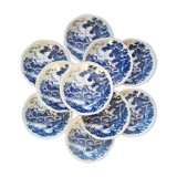 Set of 11 plates of Gien caps