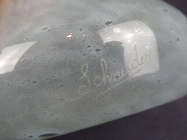 Schneider, vase berluze en verre