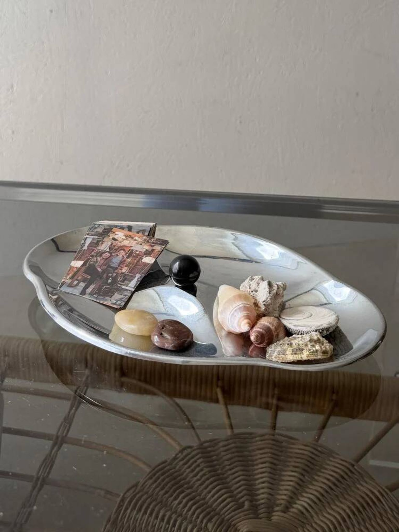 Swedish chrome serving dish 1960s