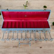 12 WMF silver-plated knife holders, boules model, in a box