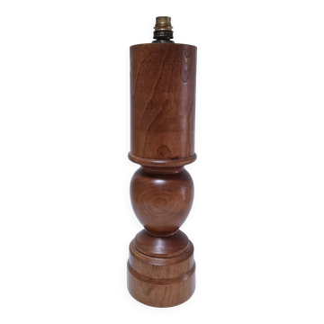 Vintage solid oak lamp base stamped H.44 cm
