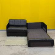 De Sede DS-76 Modular 2-Seater Sofa / Sofa Bed – Black Leather (1970s)