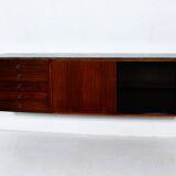 Suspended teak buffet from the 1970s.