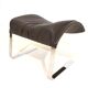 Fauteuil en cuir Saporiti Vela Alta avec pouf par Giovanni Offredi