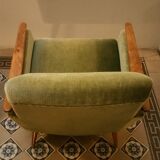Lot of 2 armrests 50s/60s teak club chairs