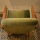 Lot de 2 fauteuils club accoudoirs teck années 50/60