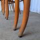 Ensemble de 6 chaises de salle à manger Thonet en bois courbé avec assise en tissu / Années 1970 Mid-Century Bistr