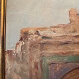Old painting, orientalist landscape, signed marcel canet (1875- 1959)