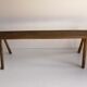 brutalist craft bench solid wooden board