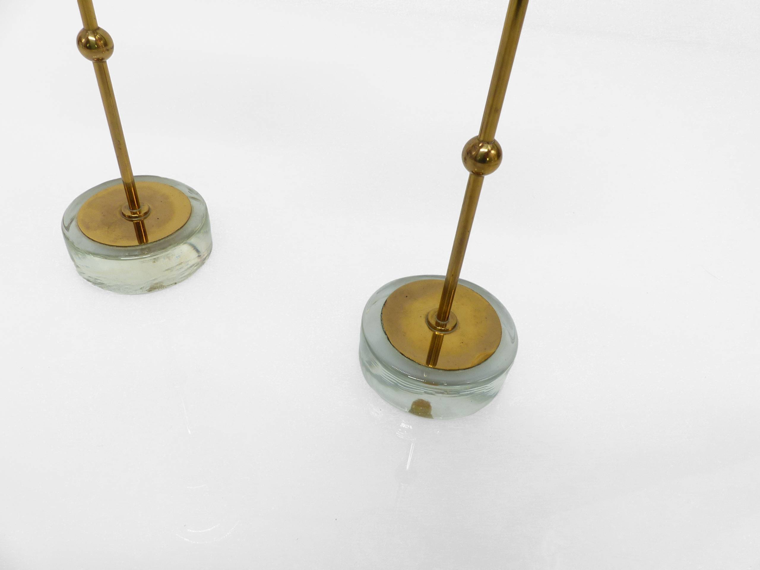 Pair of Scandinavian tealight holders Gunnar Ander for Ystad Metall, Sweden 1950