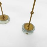 Pair of Scandinavian tealight holders Gunnar Ander for Ystad Metall, Sweden 1950