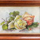 Pink yellow oil on wood panel