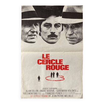Affiche cinéma originale "Le Cercle rouge" Alain Delon, Bourvil 40x60cm 1970