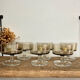 6 vintage smoked glass coupes model "Sweden" France