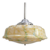 Grand lampadaire Art Déco en jaune - années 1930-1940