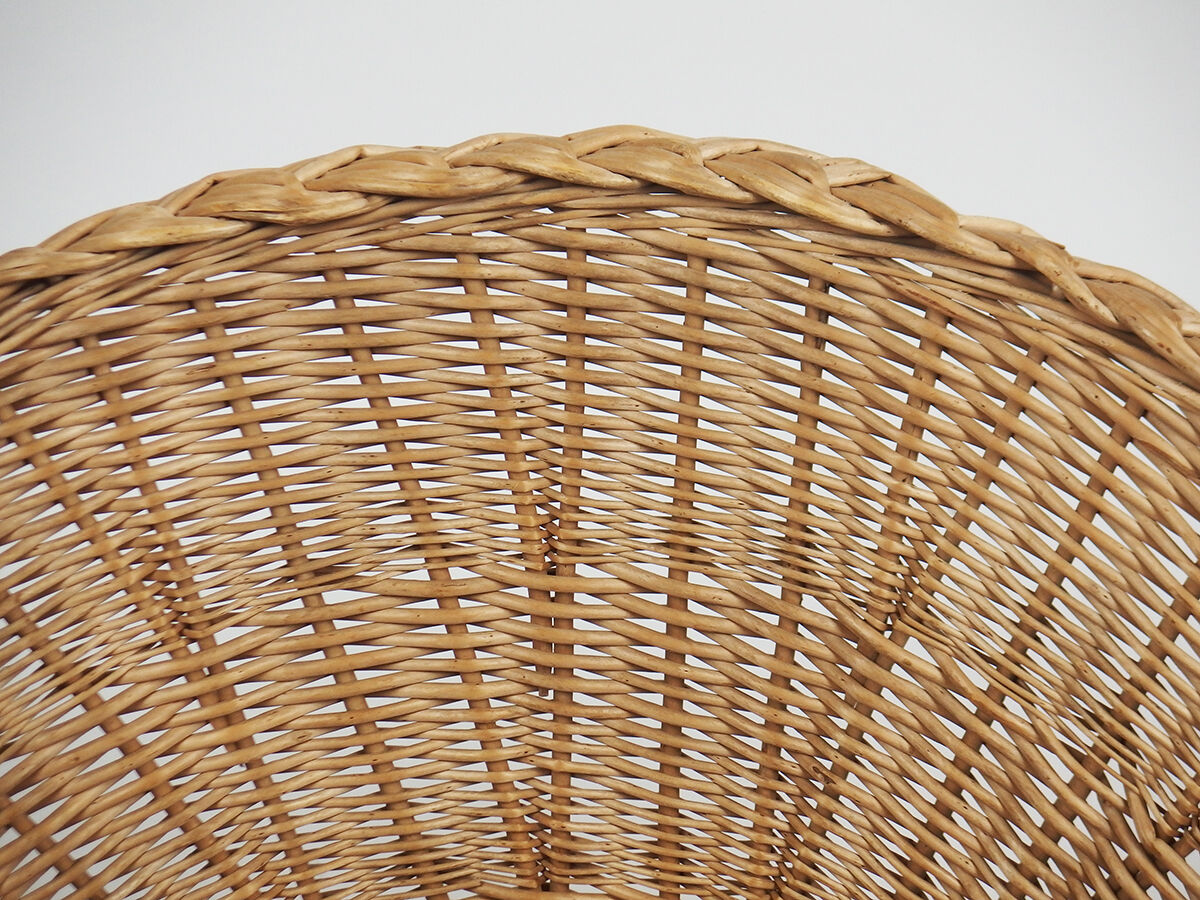 Fauteuil corbeille en rotin 1950