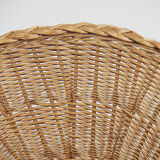 Fauteuil corbeille en rotin 1950