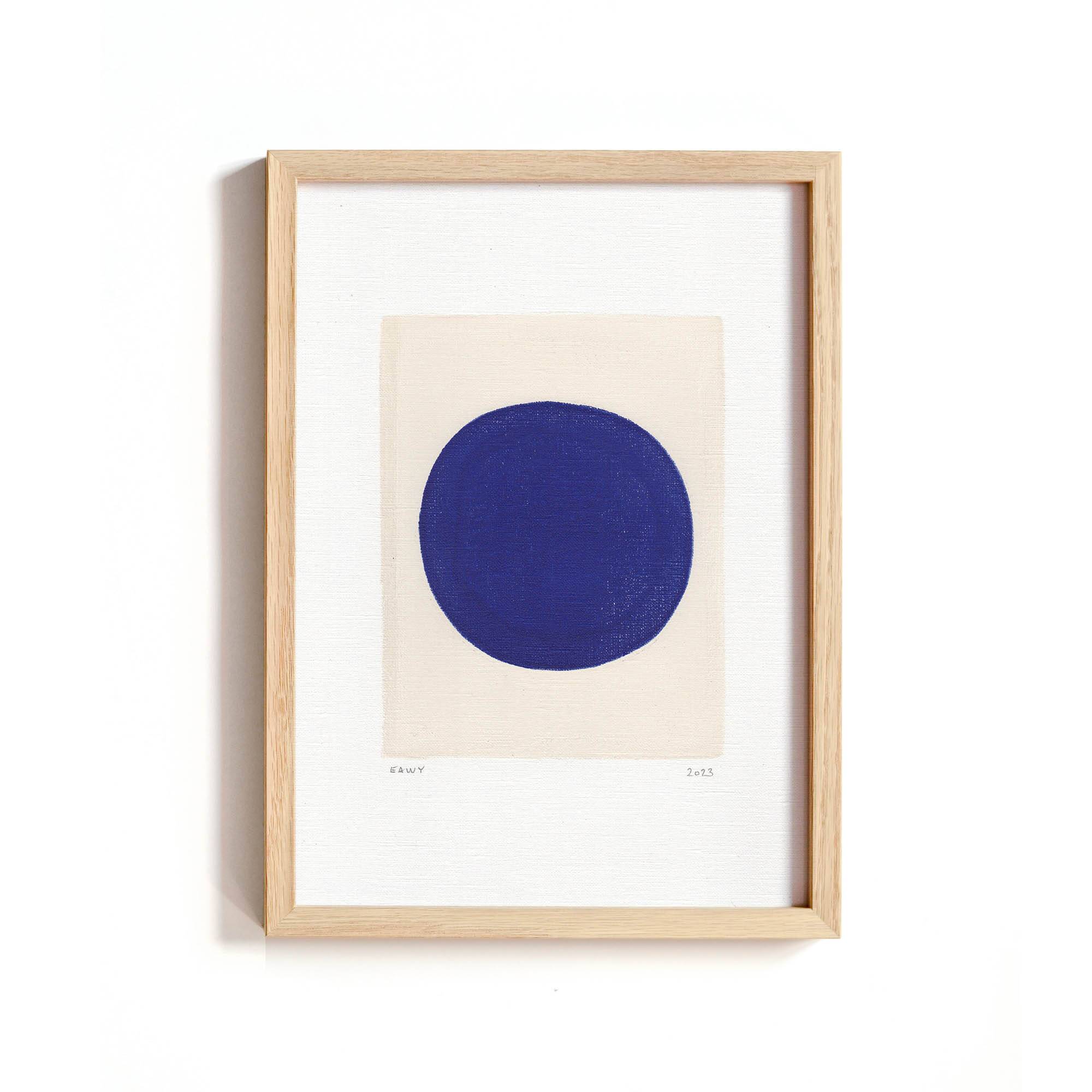 Ensemble de 4 peintures sur papier - tableaux abstraits -  signée eawy