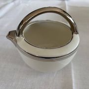 Service à thé en porcelaine Limoges Charles Ahrenfeldt filet argent Belle É