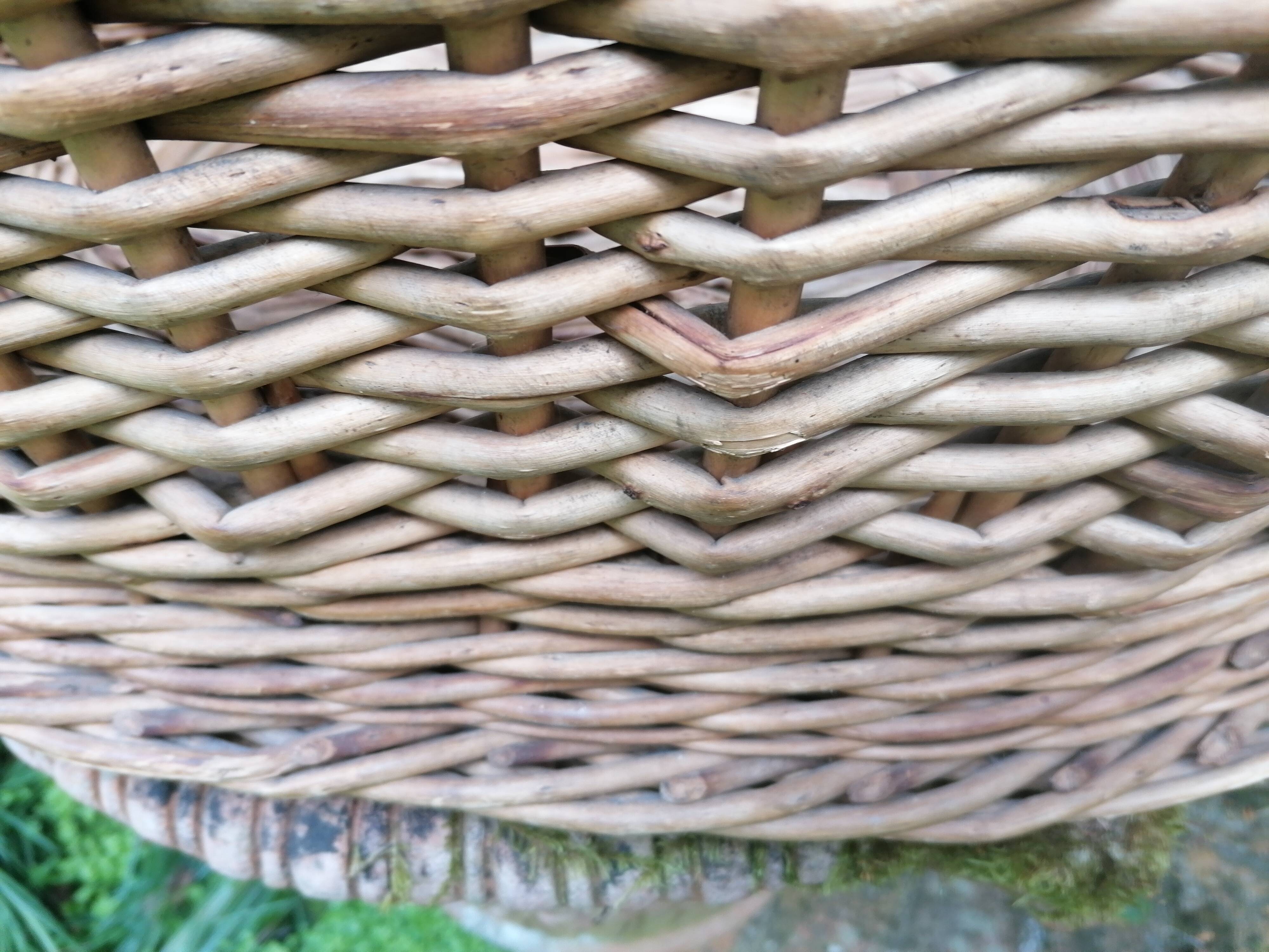 Large wicker laundry basket