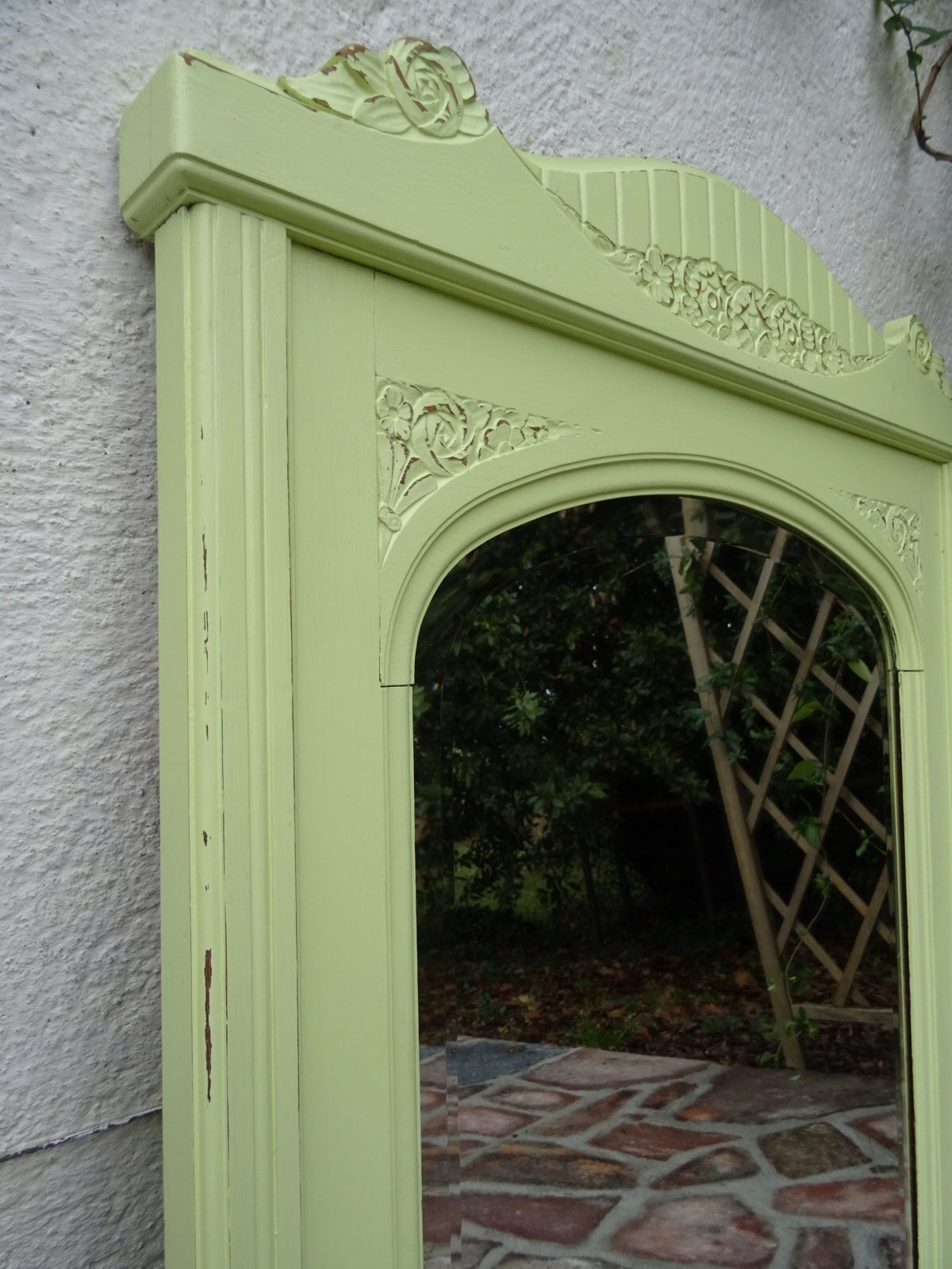 Solid oak framed mirror 77x120