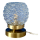 Vintage globe table lamp in moulded glass