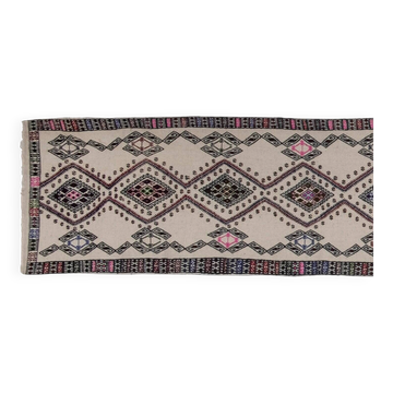Tapis de couloir turc vintage 63x480 cm