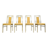 Chaises de salle à manger vintage en laiton de Belgochrom, années 1970