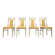 Vintage brass dining chairs by Belgochrom, 1970s