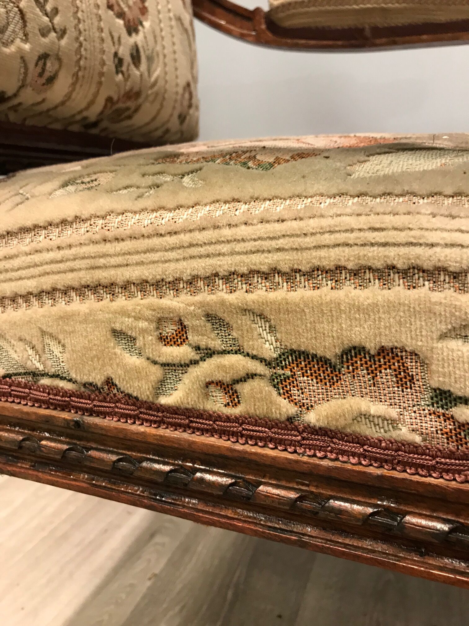 Sofa set and two armchairs, antique 19th century