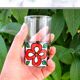 Set of 6 hand-painted tea glasses, floral pattern tea cup.