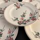 5 assiettes à dessert Digoin Sarreguemines, modèle Aigues Vives, 1940