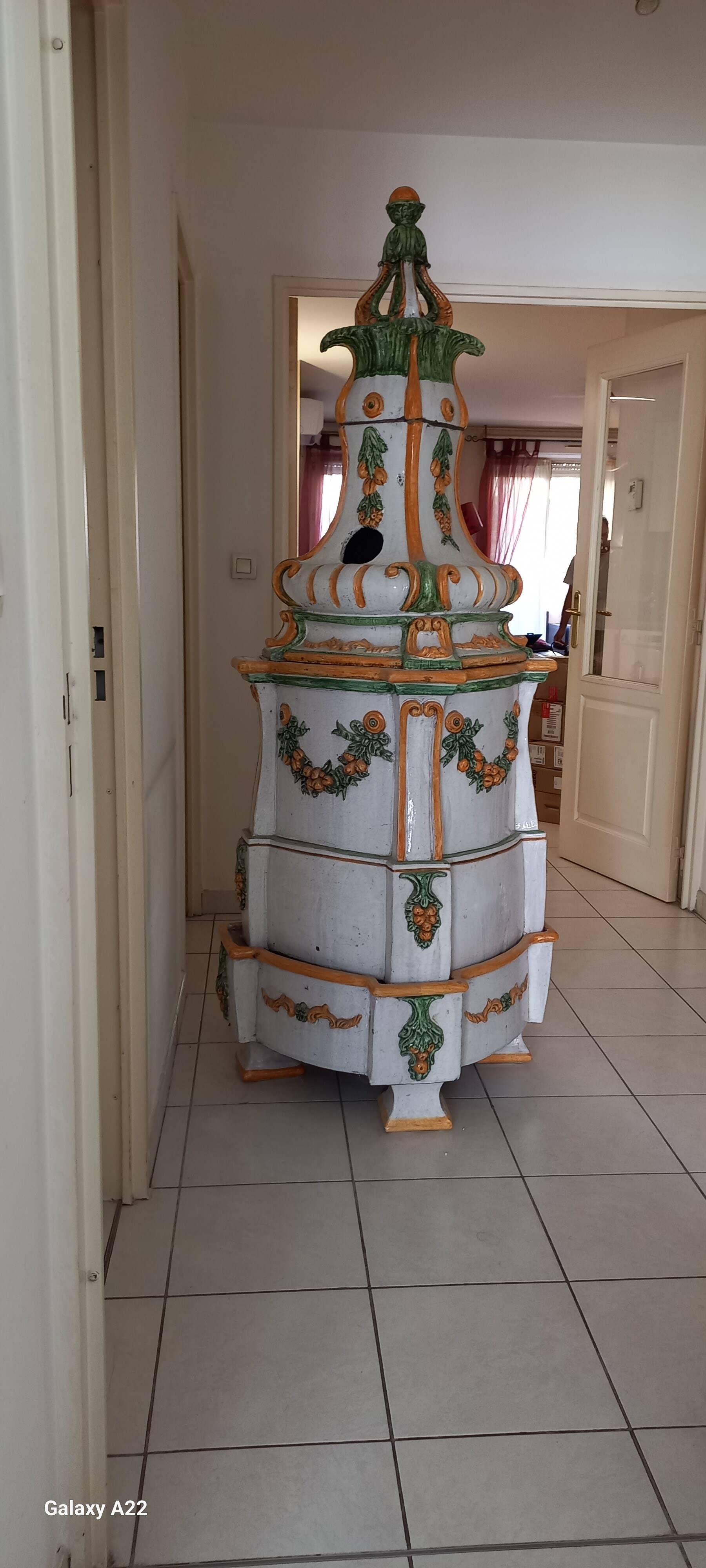 Austrian ceramic stove from the late 20th century.