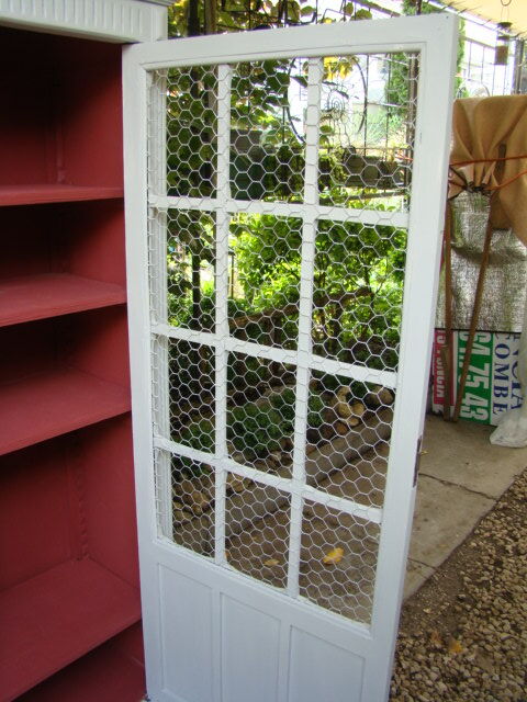 Bookcase old painted showcase
