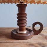 Table lamp in turned wood