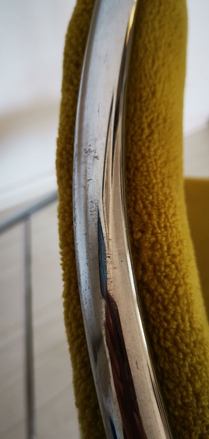 70s chrome folding chair