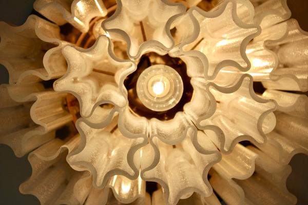 Star recessed plastered plastered in brass and frosted glass Glash-tte Limburg