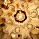Star recessed plastered plastered in brass and frosted glass Glash-tte Limburg
