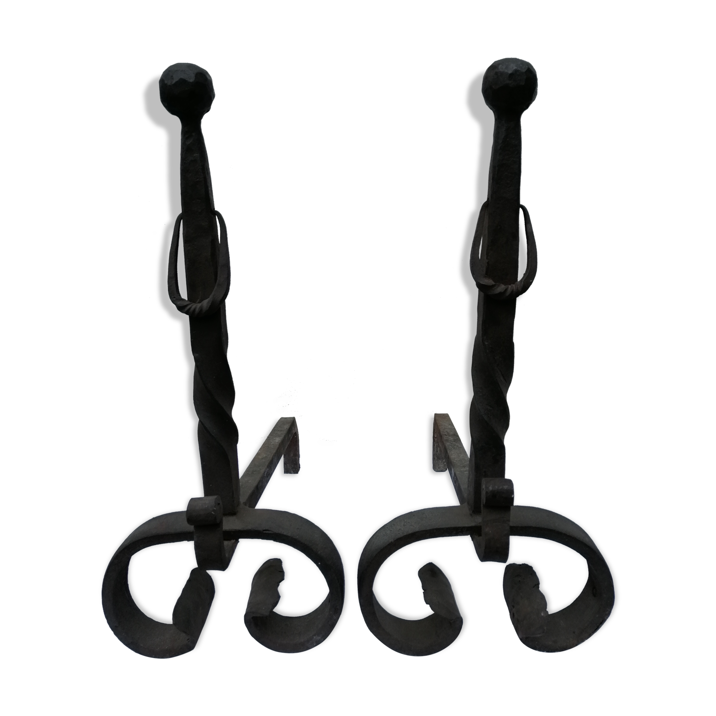 Fireplace set - Antique chenets