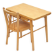 Baumann vintage desk, children's wooden desk with chair, desk with drawers.