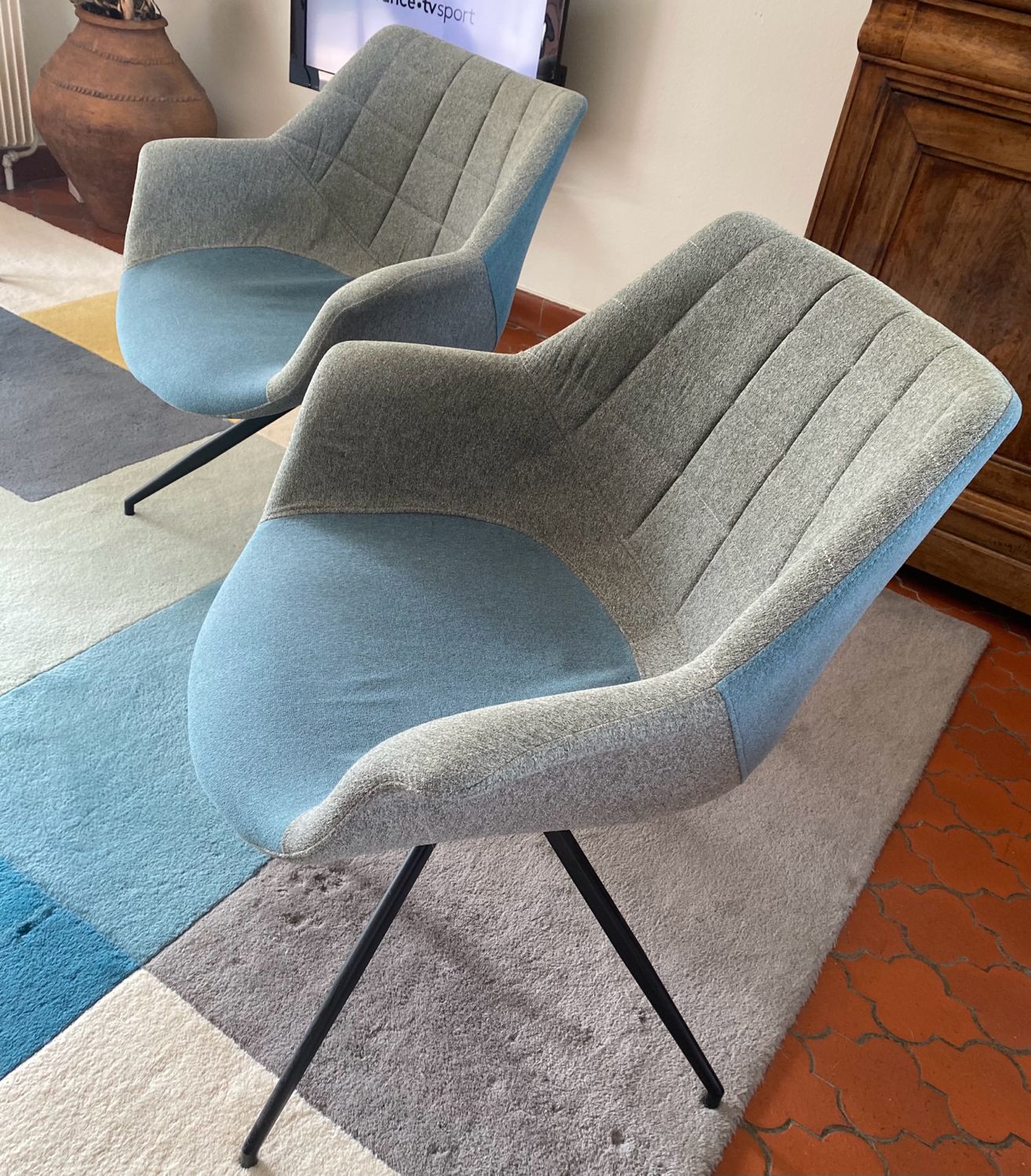 Paire de fauteuils Doulton Zuiver design Hollande