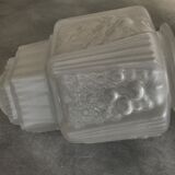 Old frosted glass lampshade suspension ceiling lamp art deco 30 cm